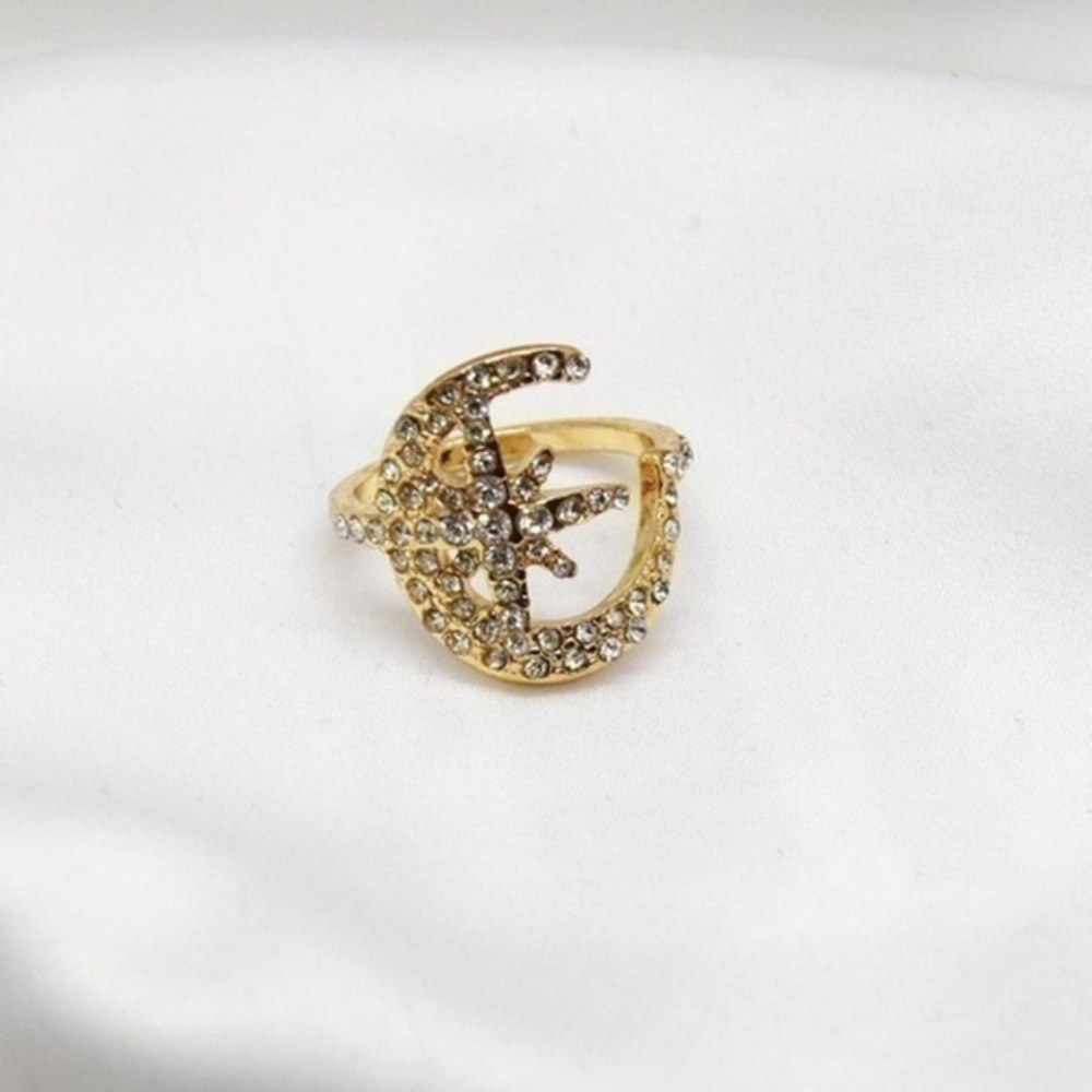 Moon and Star Ring